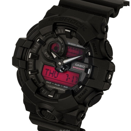 Casio G-Shock Analog Digital Resin Strap Black Dial Quartz GA-700BBR-1A 200M Men's Watch
