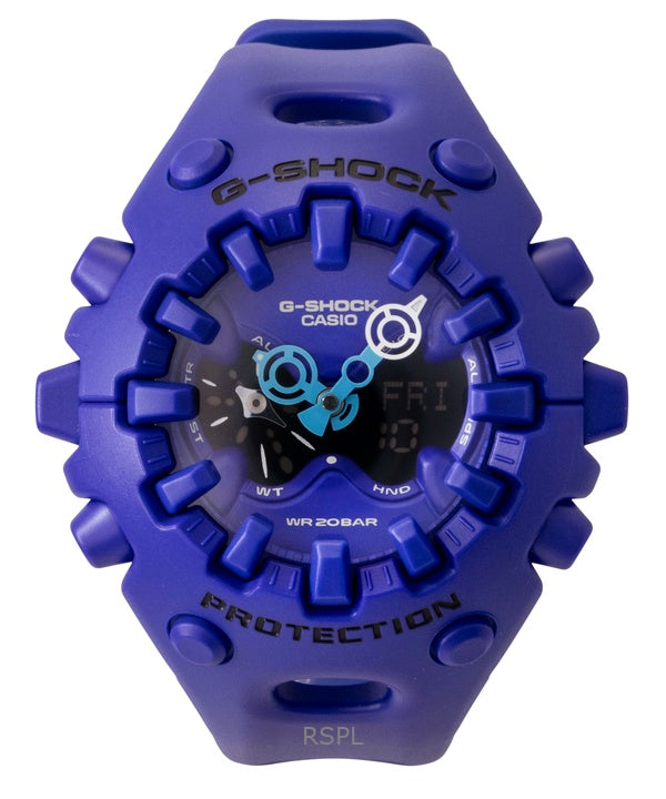 Casio G-Shock Analog Digital Resin Strap Blue Dial Quartz GA-V01-2A 200M Men's Watch