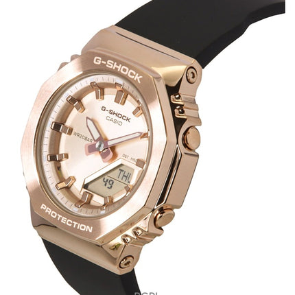 Casio G-Shock Analog Digital Bio-Based Resin Strap Gold Dial Quartz GM-S2110PG-1A4 200M Women's Watch