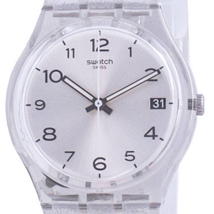 Swatch Silverblush Silver Dial Silicone Strap Quartz GM416C Mens Watch