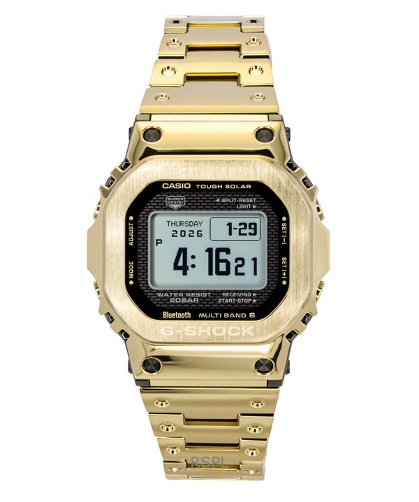 Casio G-Shock Digital Gold Tone Full Metal Smartphone Link Solar GMW-BZ5000GD-9 200M Men's Watch
