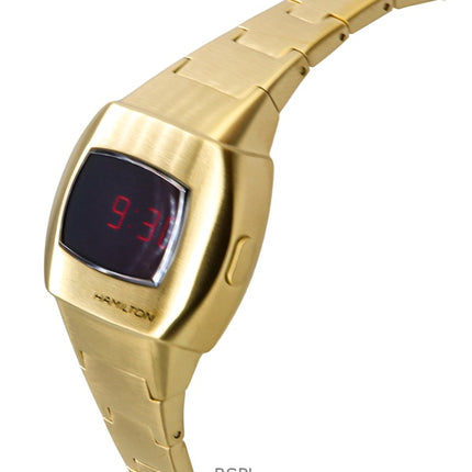 Hamilton American Classic PSR 74 Gold Tone Stainless Steel Red Dial Quartz H52314130 100M Unisex Watch