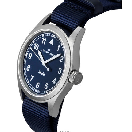 Hamilton Khaki Field Textile Strap Blue Dial Quartz H69401940 Unisex Watch