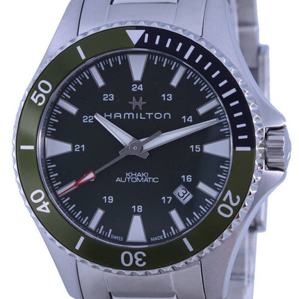 Hamilton Khaki Navy Scuba Green Dial Automatic H82375161 100M Mens Watch