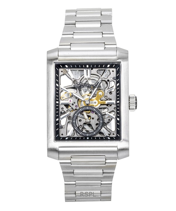 Ingersoll The Spur Stainless Steel Black Skeleton Dial Automatic I17001 Men's Watch