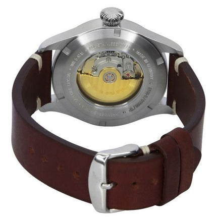 Iron Annie Flight Control Cockpit Leather Strap Beige Dial Automatic 51565 Men's Watch