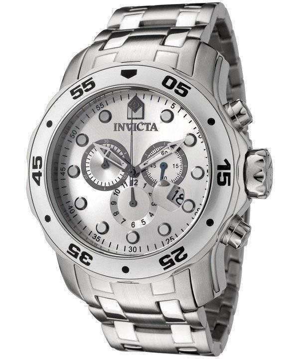 Invicta Pro-Diver Quartz Chronograph Silver Dial 0071 Men's Watch