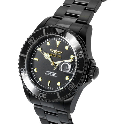 Invicta Pro Diver Zager Exclusive Stainless Steel Black Dial Quartz 23402 200M Men's Watch