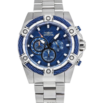 Invicta Bolt Chronograph Stainless Steel Blue Dial Quartz 25513 100M Men's Watch