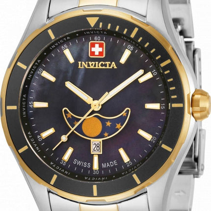 Invicta Pro Diver Moon Phase Black Dial Quartz 33466 100M Men's Watch