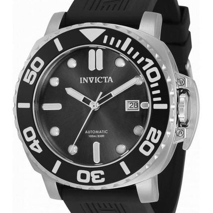Invicta Pro Diver Black Dial Silicon Strap Automatic 34318 100M Men's Watch