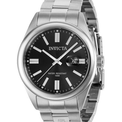Invicta Pro Diver Stainless Steel Black Dial Quartz 38454 100M Men's Watch