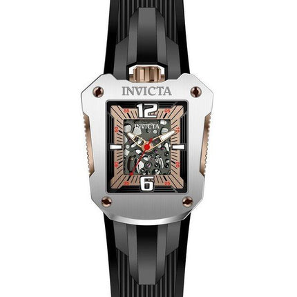 Invicta S1 Rally Silicone Strap Rose Gold Skeleton Dial Automatic 41660 100M Mens Watch