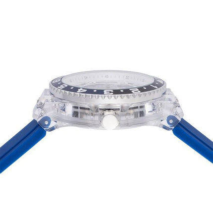 Invicta Speedway Blue Silicone Strap Black Skeleton Dial Batman Bezel Automatic 44382 100M Men's Watch