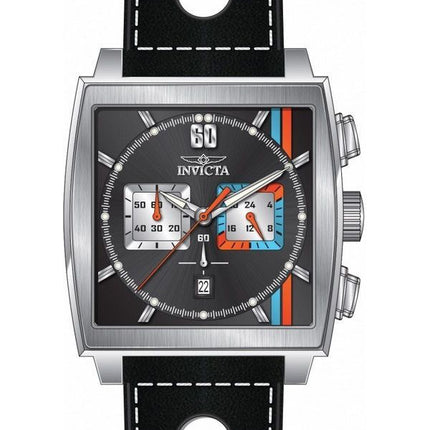 Invicta S1 Rally Chronograph Leather Strap Multicolor Dial Quartz 44747 100M Men's Watch