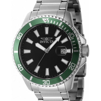 Invicta Pro Diver Stainless Steel Black Dial Quartz 46075 Men's Watch