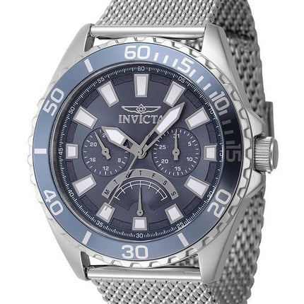 Invicta Pro Diver Retrograde GMT Stainless Steel Blue Dial Quartz 46905 Men's Watch