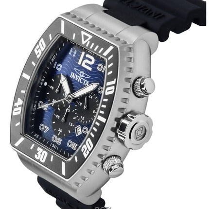 Invicta Pro Diver Zager Chronograph GMT Silicone Strap Blue Dial Quartz 47281 100M Men's Watch