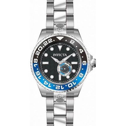 Invicta Pro Diver Stainless Steel Black And Blue Bezel With Black Dial Automatic Diver's 47295 300M Men's Watch