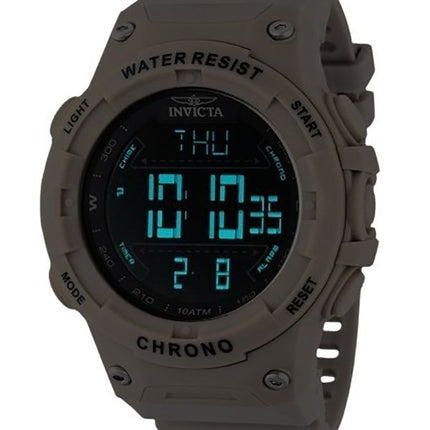 Invicta Racing Digital Chronograph Polyurethane Strap Black Dial Quartz 47526 100M Mens Watch