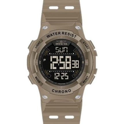 Invicta Racing Digital Chronograph Polyurethane Strap Black Dial Quartz 47526 100M Mens Watch