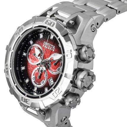 Invicta Reserve Ocean Warrior Chronograph Red and Black Dial Quartz 47849 100M Men's Watch