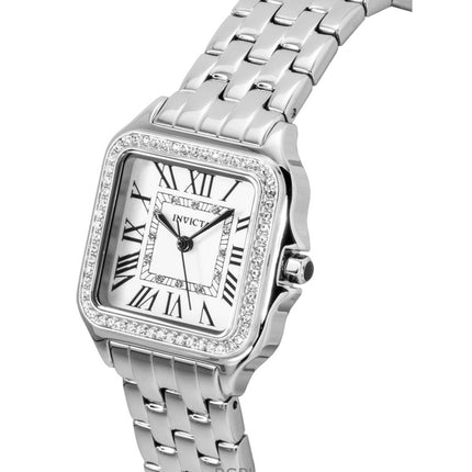 Invicta Angel Stainless Steel Crystal Silver Dial Quartz 48994 Women's Watch