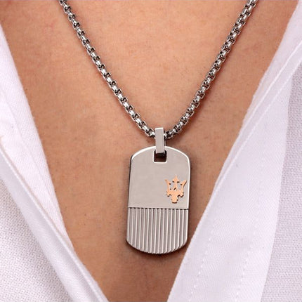 Maserati Jewels Stainless Steel JM121ATK08 Necklace For Men