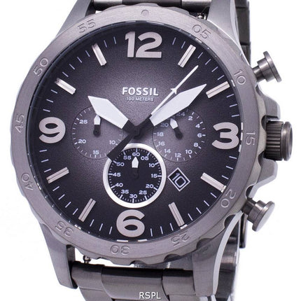 Fossil Nate Chronograph Smoke Grey Dial JR1437 Men's Watch