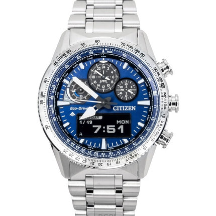 Citizen Promaster Chronograph Stainless Steel Blue Dial Solar Diver's JV2000-51L 200M Men's Watch