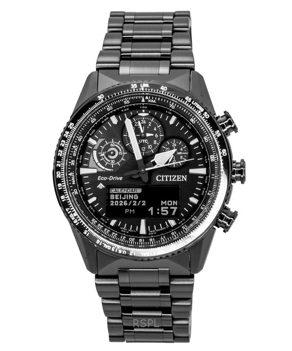 Citizen Promaster Skyhawk U830 Chronograph Black Dial Eco-Drive Diver's JV2005-58E 200M Men's Watch