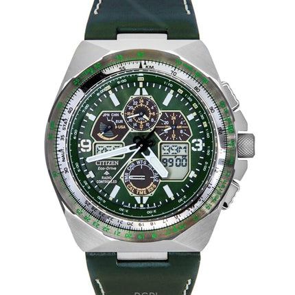 Citizen Promaster Skyhawk A-T Perpetual Calendar Chronograph Green Dial Eco-Drive Diver's JY8147-01X 200M Men's Watch