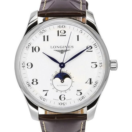 Longines Master Collection Moon Phase Leather Strap Silver Dial Automatic L2.919.4.78.3 Mens Watch