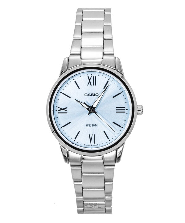 Casio Analog Stainless Steel Mint Blue Dial Quartz LTP-1303DD-2AV Women's Watch