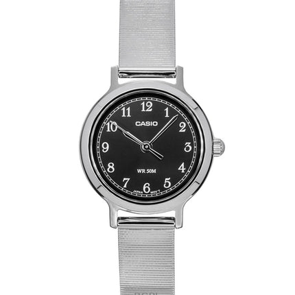 Casio Standard Analog Stainless Steel Black Dial Quartz LTP-B170D-1BV Women's Watch