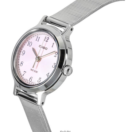 Casio Standard Analog Stainless Steel Pink Dial Quartz LTP-B170D-4BV Women's Watch