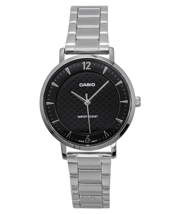 Casio Standard Analog Stainless Steel Black Dial Quartz LTP-VT04D-1A Women's Watch