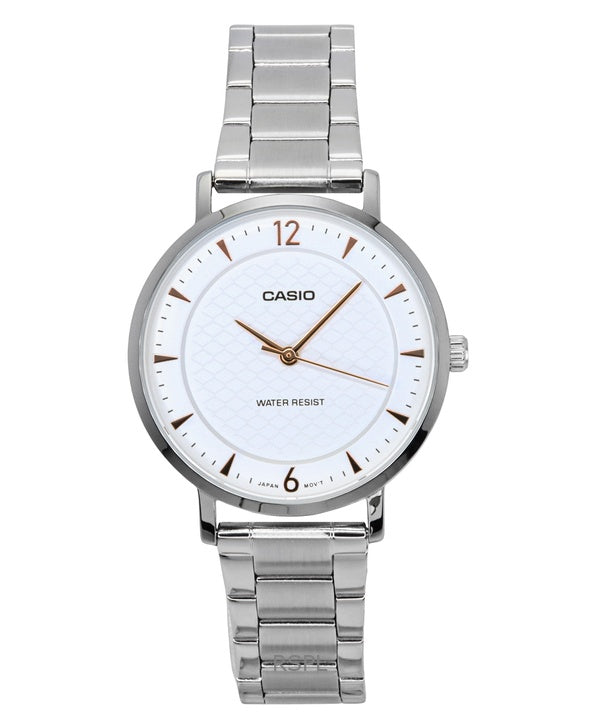 Casio Standard Analog Stainless Steel Cream Dial Quartz LTP-VT04D-7A Women's Watch