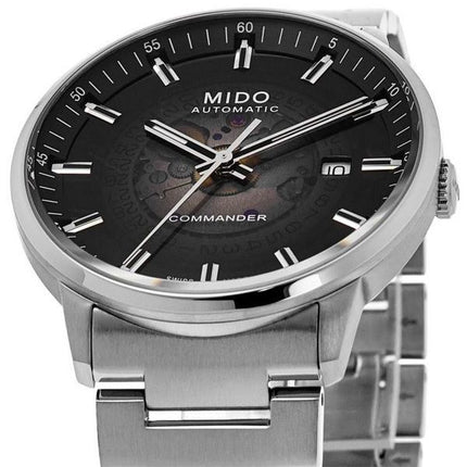 Mido Commander Gradient Stainless Steel Black Skeleton Dial Automatic M021.407.11.411.00 Mens Watch