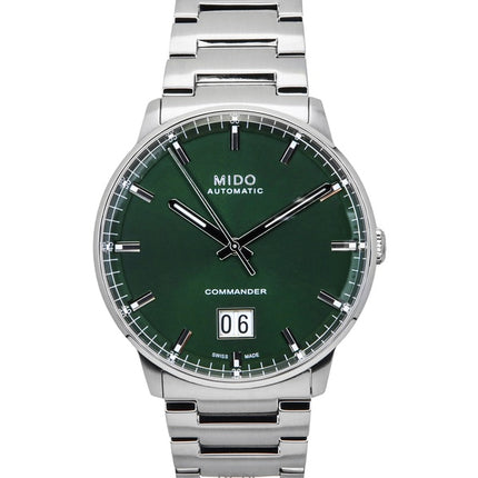 Mido Commander Big Date Stainless Steel Green Dial Automatic M021.626.11.091.00 Men's Watch