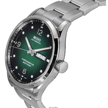 Mido Multifort M Chronometer Stainless Steel Green Dial Automatic M038.431.11.097.00 100M Men's Watch