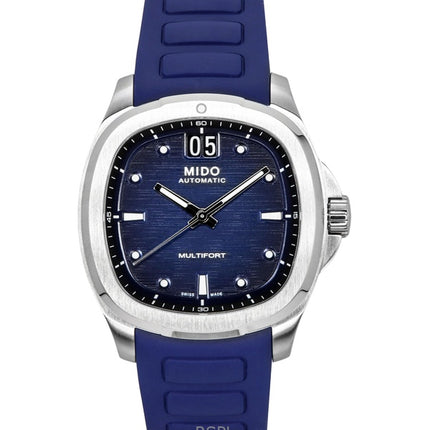 Mido Multifort TV Big Date Rubber Strap Blue Dial Automatic M049.526.17.041.00 100M Men's Watch