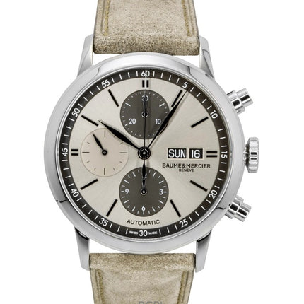 Baume & Mercier Classima Chronograph Leather Strap Beige Dial Automatic M0A10782 Men's Watch
