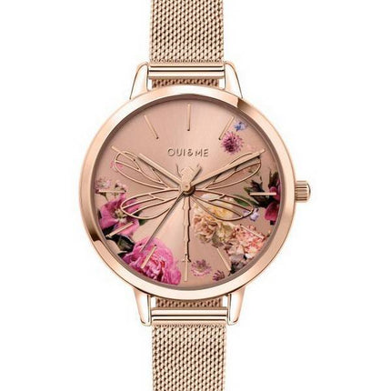 Oui & Me Fleurette Rose Gold Tone Stainless Steel Quartz ME010103 Women's Watch