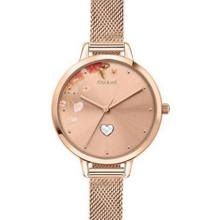 Oui & Me Petite Fleurette Rose Gold Tone Stainless Steel Quartz ME010193 Women's Watch