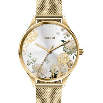 Oui & Me Bichette Silver Dial Gold Tone Stainless Steel Quartz ME010230 Women's Watch