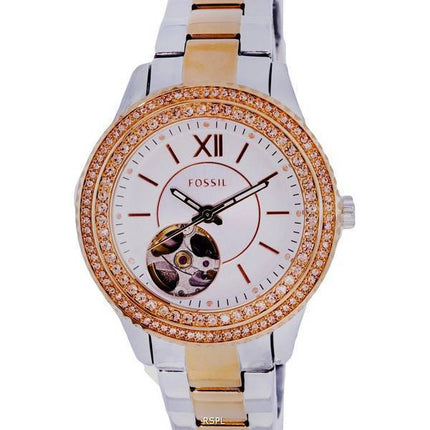 Fossil Stella Crystal Accents Silver Dial Automatic ME3214 Womens Watch