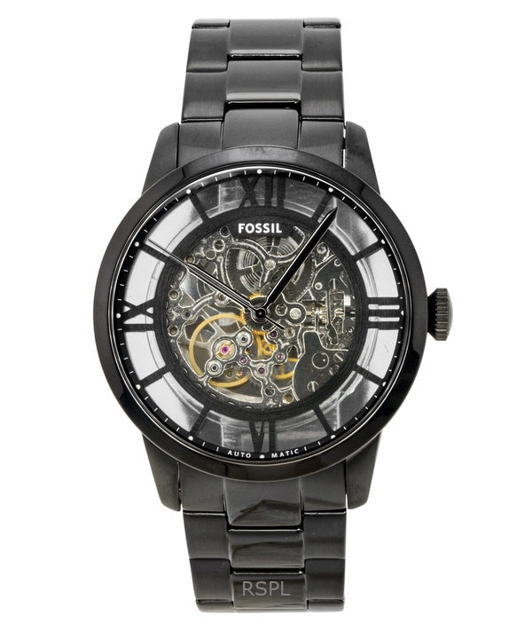 Fossil Townsman Stainless Steel Black Skeleton Dial Automatic ME3269 Men's Watch