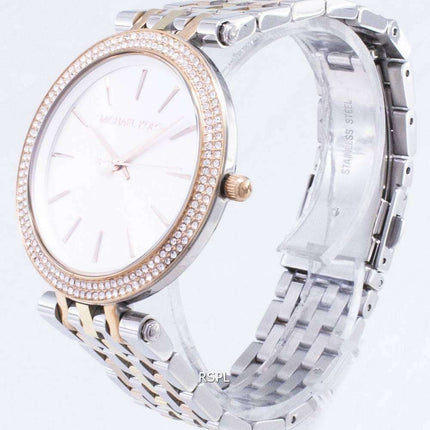 Michael Kors Silver Dial Tri-tone Crystals MK3203 Women's Watch