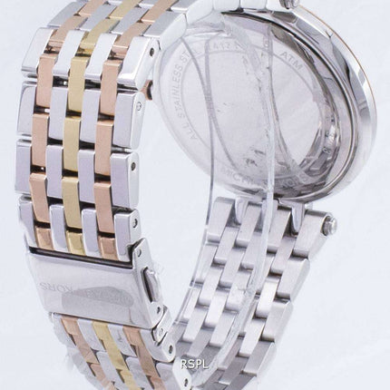 Michael Kors Silver Dial Tri-tone Crystals MK3203 Women's Watch